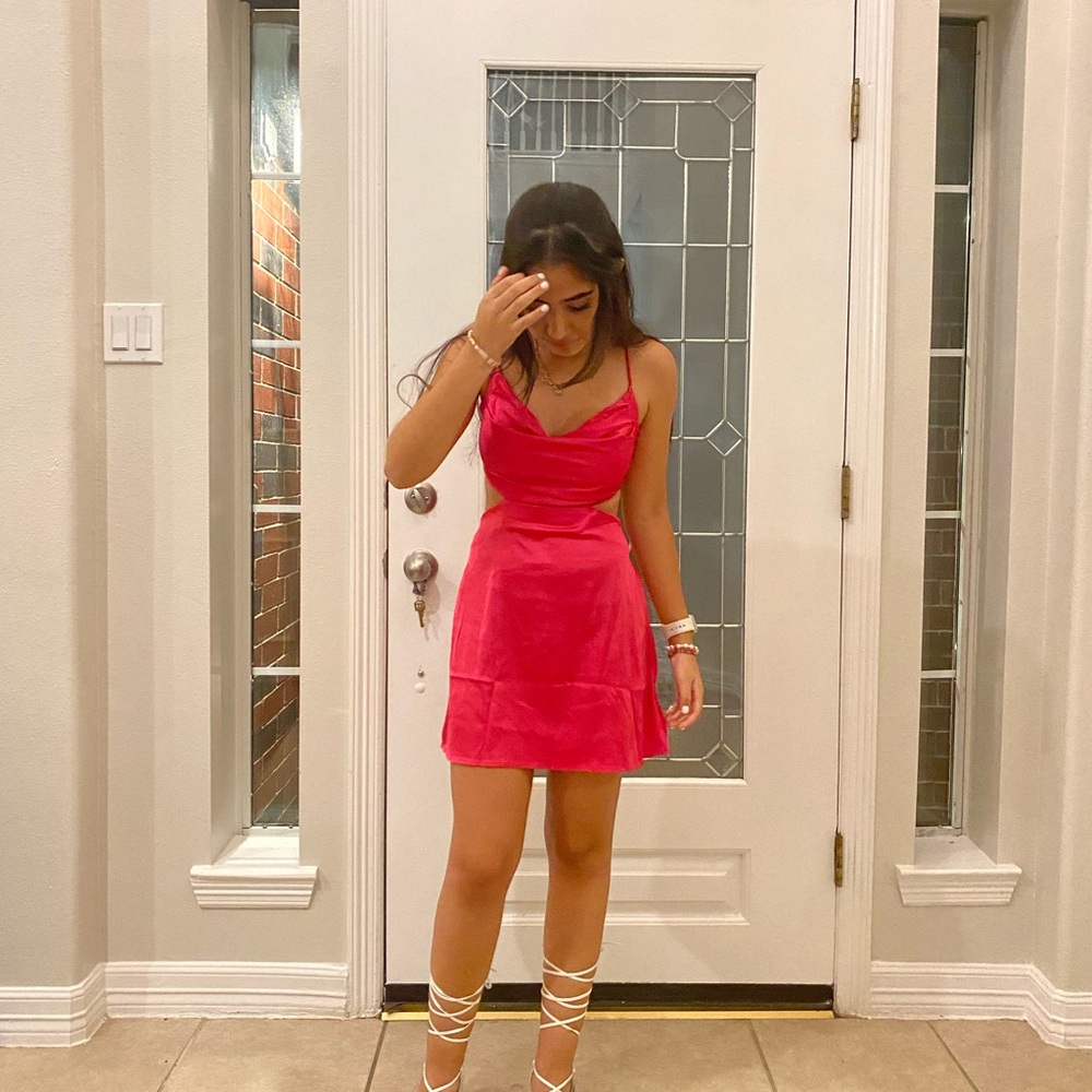 Chic Hot Pink Mini Dress